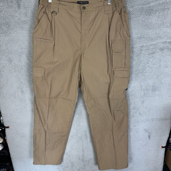 5.11 Tactical Pants Mens 40x34 Brown Cargo Ripstop Relaxed Workwear Utility - Picture 1 of 11